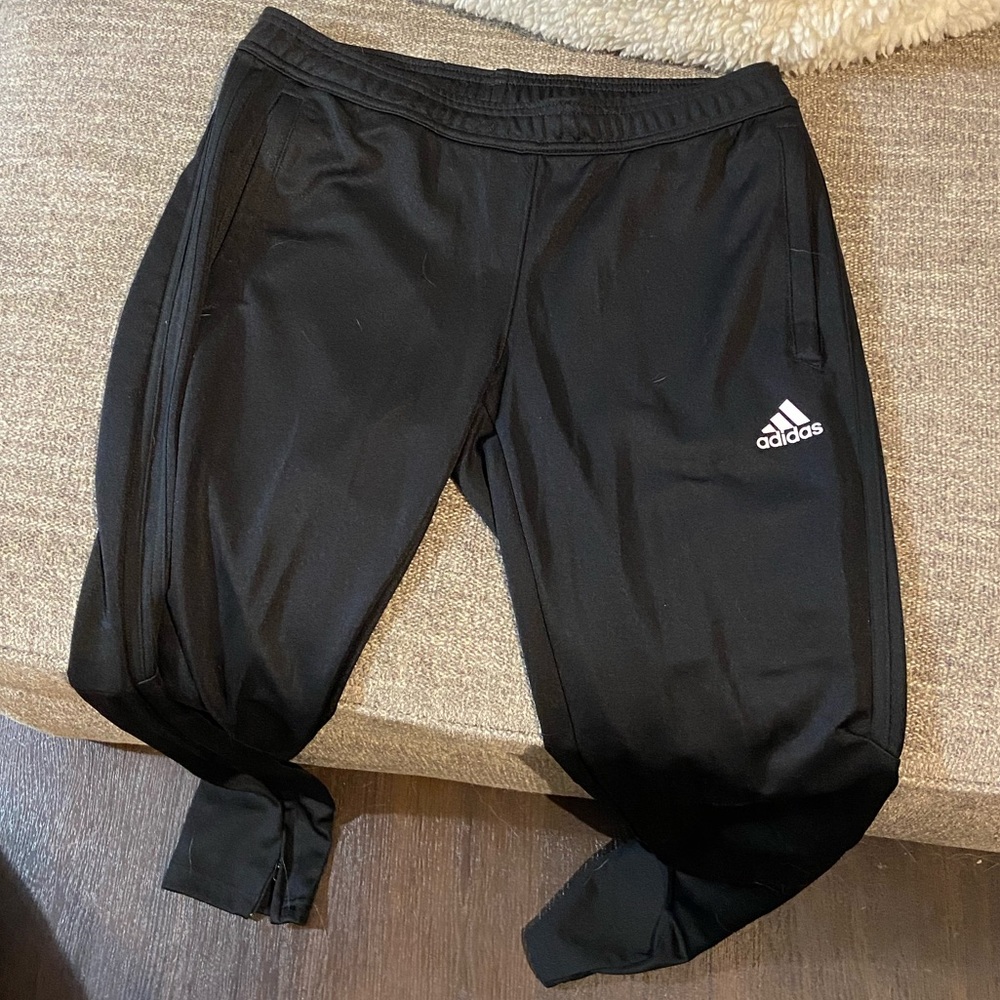 Adidas, black, soccer pants